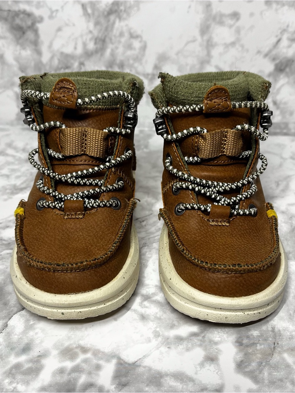 Hey Dude Kids Toddler Boots Size 7 Bradley Classic Cognac Brown - Picture 3 of 7